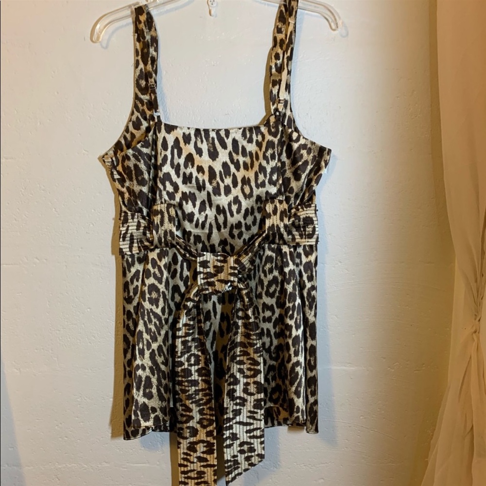Christina V Leopard Print Mini dress or party top